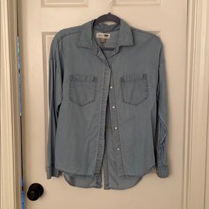 Jean button down shirt